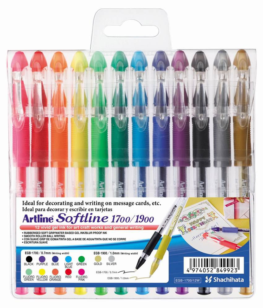 Gel Pen Set Of 12pcs Assorted Colors Artline Ref EGB 1700